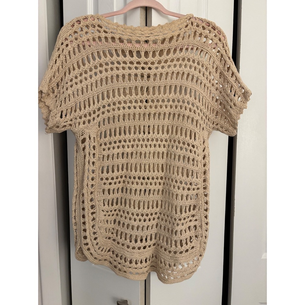 Chico's Crochet Linen Cotton Tunic Top – Size 1 (Equivalent to Medium/8-10) - Picture 3 of 4